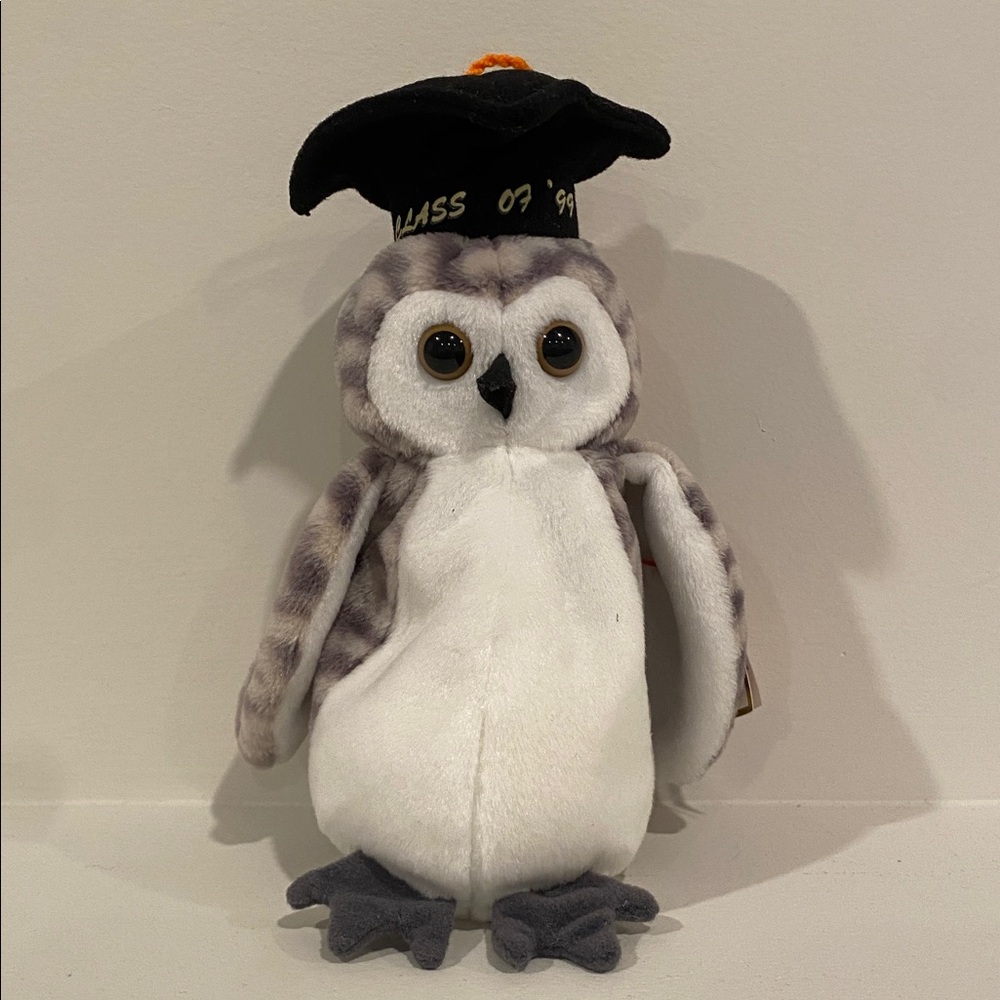 TY Beanie Baby - Wiser the Class of ‘99 Owl - NEW WITH TAGS!!   vintage toys toy